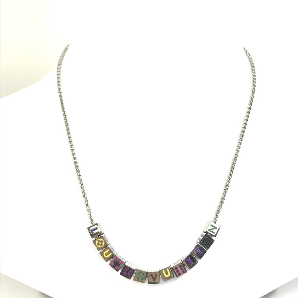 LOUIS VUITTON Silver Necklace - Picture 10 of 11
